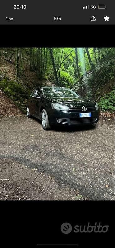 Usata VW Golf VI 80 CV (58 kW) 2010 Nero Utilitaria