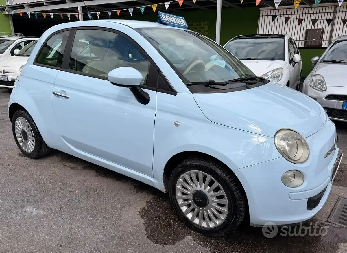 Usata Fiat 500 Pop 69 CV (50 kW) 2009 Blu Cabrio