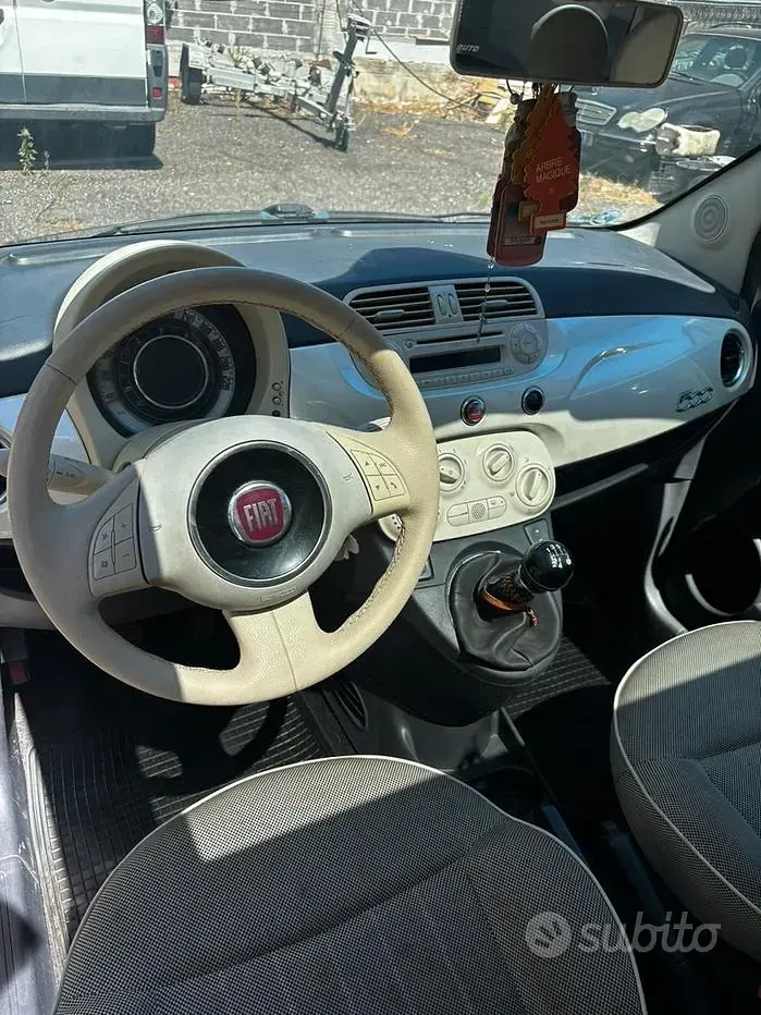 Usata Fiat 500 75 CV (55 kW) 2009 Bianco Cabrio