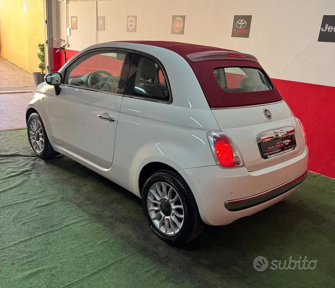 Usata Fiat 500C Lounge 69 CV (50 kW) 2010 Bianco Cabrio