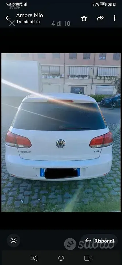 Usata VW Golf VII 105 CV (77 kW) 2013 Bianco Berlina
