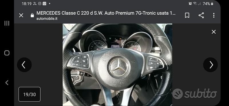 Usata Mercedes C220 Premium 170 CV (125 kW) 2015 Grigio Station wagon
