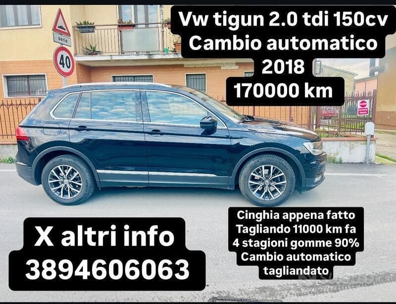 Usata VW Tiguan Style 150 CV (110 kW) 2018 Nero SUV
