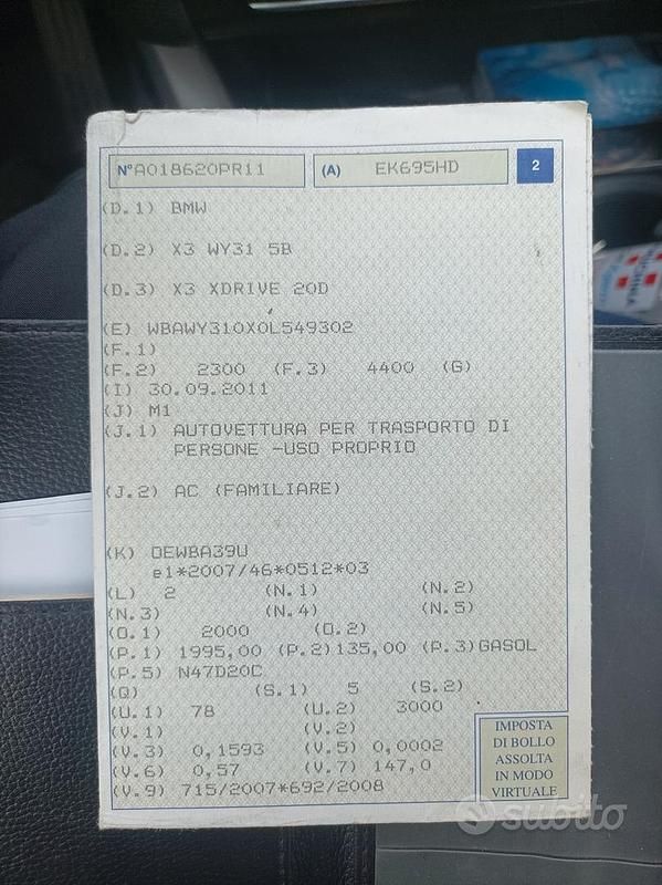 Usata BMW X3 2011 Grigio SUV