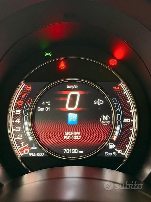 Usata Abarth 500 Custom 135 CV (99 kW) 2015 Verde Berlina