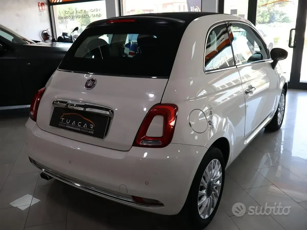 Usata Fiat 500C Lounge 69 CV (50 kW) 2017 Bianco Cabrio