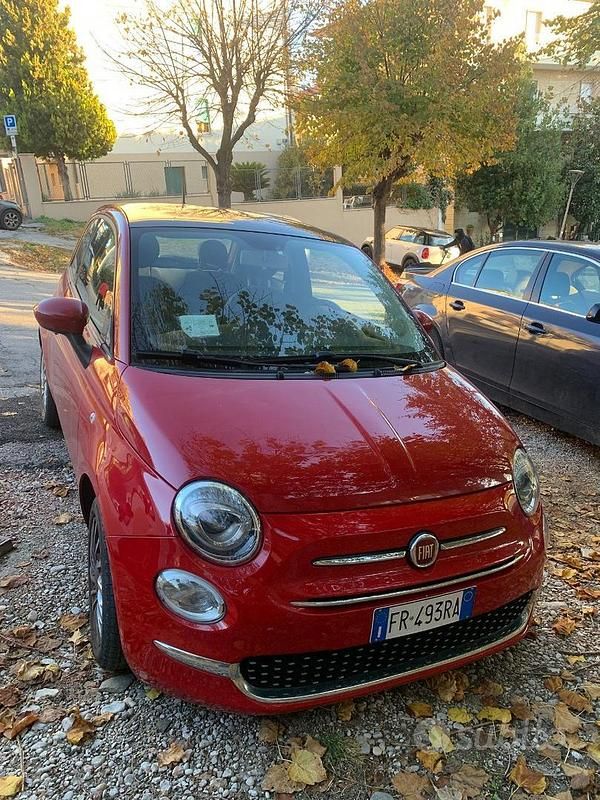 Usata Fiat 500 Lounge 105 CV (77 kW) 2018 Rosso Berlina
