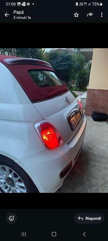 Usata Fiat 500C Rock 69 CV (50 kW) 2010 Bianco Cabrio
