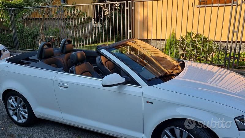 Usata Audi A3 Cabriolet S-Line 2013 Bianco Cabrio