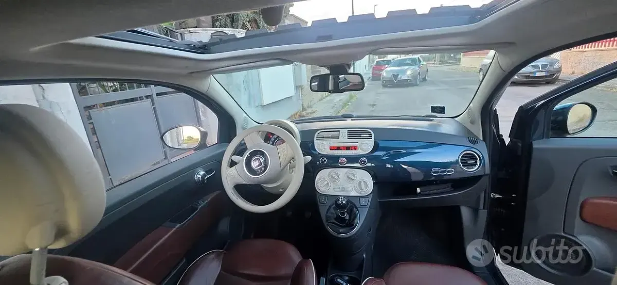 Usata Fiat 500 75 CV (55 kW) 2009 Bluazzurro Cabrio