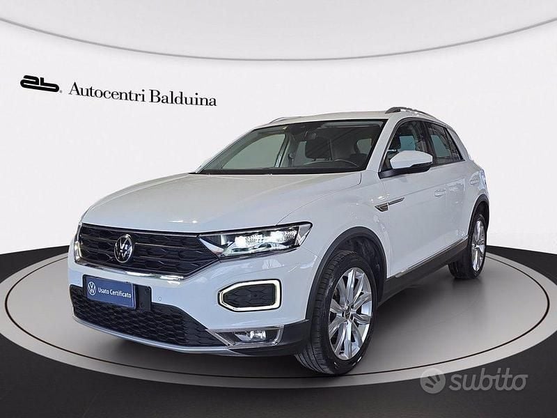 Bianco Usata 2021 VW T-Roc Advance SUV | 21.500 € (Buon prezzo) - Immagine 1/4