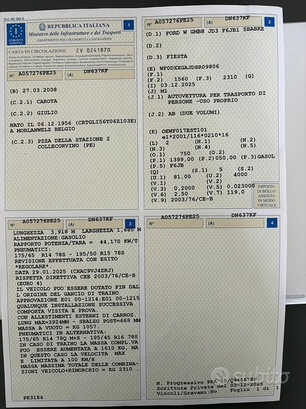 Usata Lancia Musa 95 CV (69 kW) 2010 Nero Monovolume