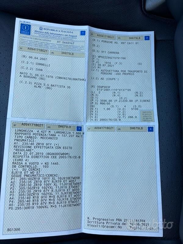 Usata 2007 Porsche 997 Coupé | 75.000 € (Cara) - Immagine 1/4