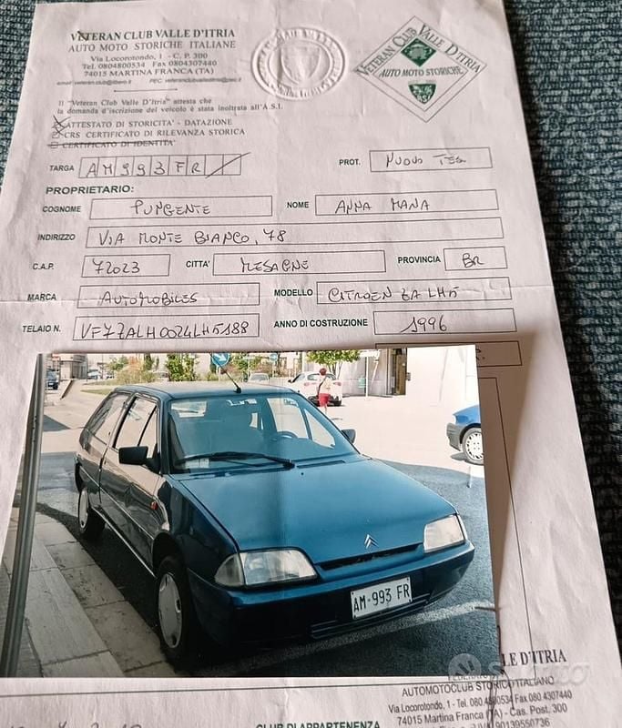 Usata Citroën AX 50 CV (36 kW) 1996 Blu Utilitaria