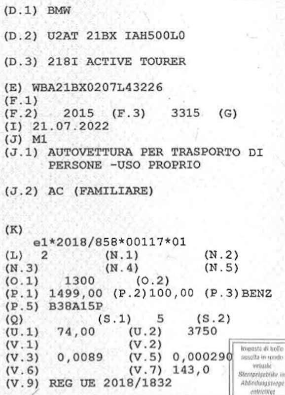 Usata BMW 218 Active Tourer 136 CV (100 kW) 2022 Nero Monovolume