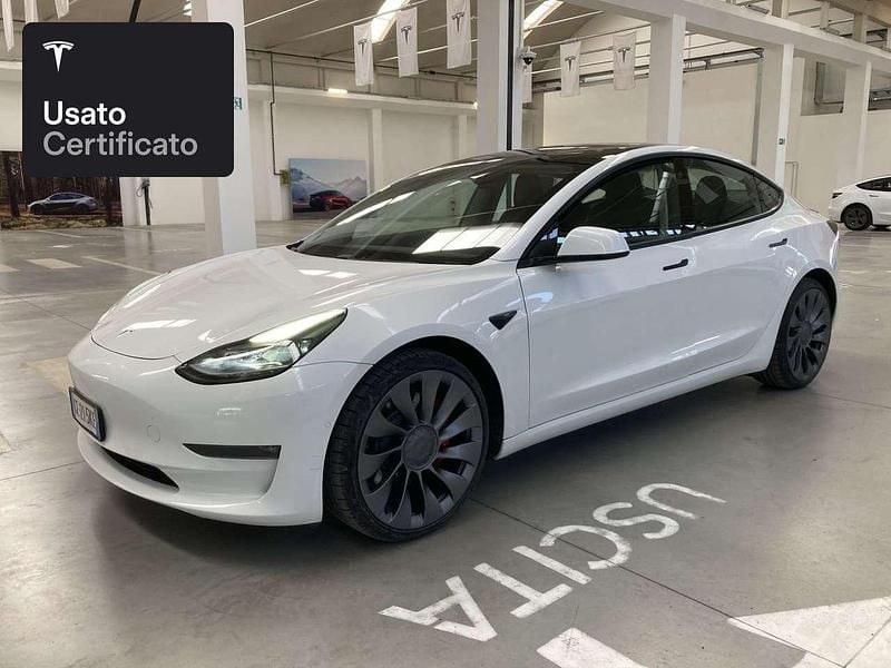 Usata Tesla Model 3 Performance 377 kW (513 CV) 2021 Pearl white multicoat Berlina