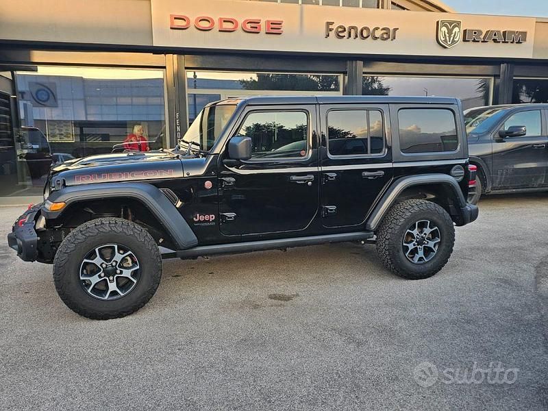 Usata Jeep Wrangler Unlimited Rubicon 288 CV (211 kW) 2019 Nero pastello SUV