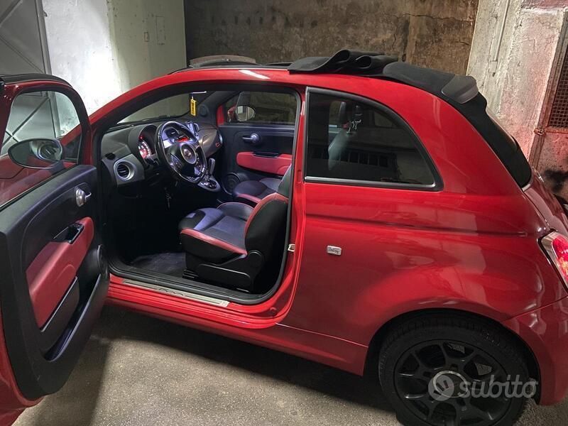 Usata Fiat 500C Lounge 69 CV (50 kW) 2014 Rosso Cabrio