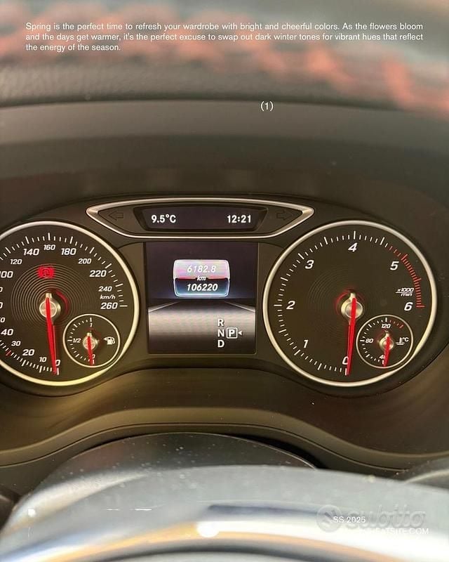 Usata Mercedes B180 Premium 109 CV (80 kW) 2018 Nero Monovolume