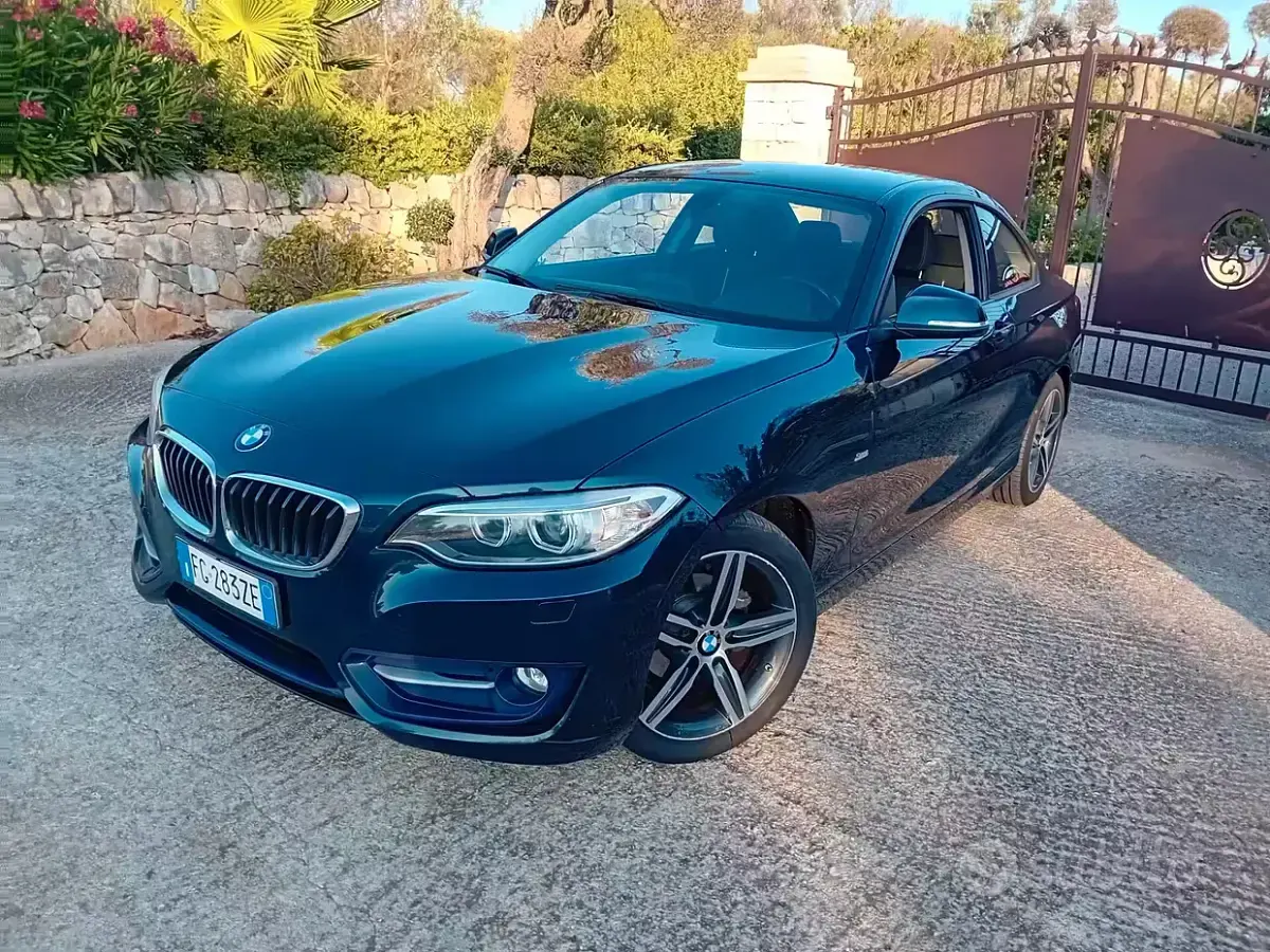 Usata BMW 218 Sport Line 150 CV (110 kW) 2017 Blu Coupé