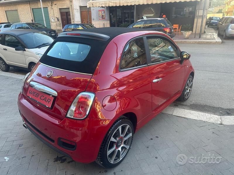 Usata Fiat 500C 69 CV (50 kW) 2014 Rosso Cabrio