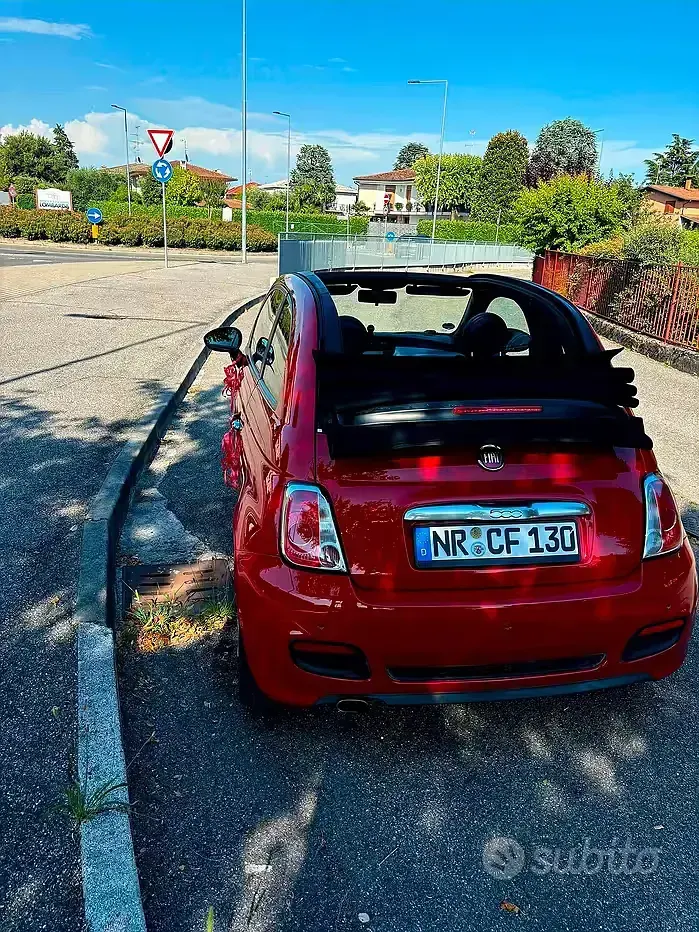 Usata Fiat 500 Lounge 69 CV (50 kW) 2014 Rosso Cabrio