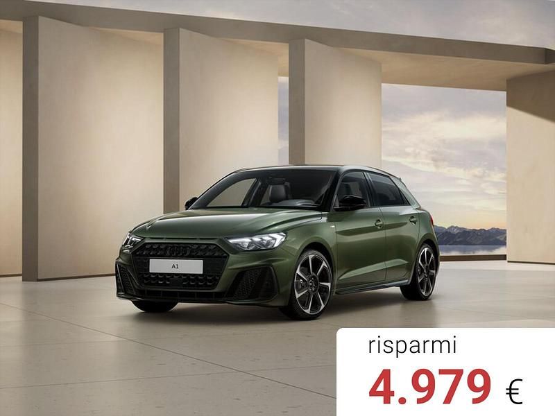 Nuova Audi A1 Sportback Design 150 CV (110 kW) 2025 Argento cavo metallizzato nero mito meta Utilitaria