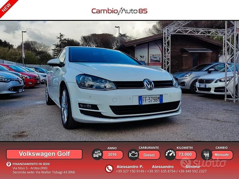 Usata VW Golf VII Executive 110 CV (80 kW) 2016 Bianco Berlina