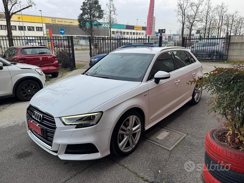Usata Audi A3 S-Line 150 CV (110 kW) 2018 Bianco Berlina