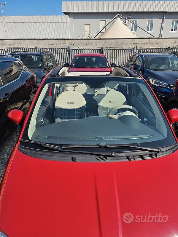 Usata Fiat 500 85 CV (62 kW) 2017 Rosso Cabrio