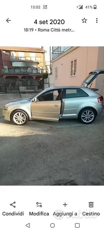 Usata Audi A3 105 CV (77 kW) 2005 Grigio Utilitaria