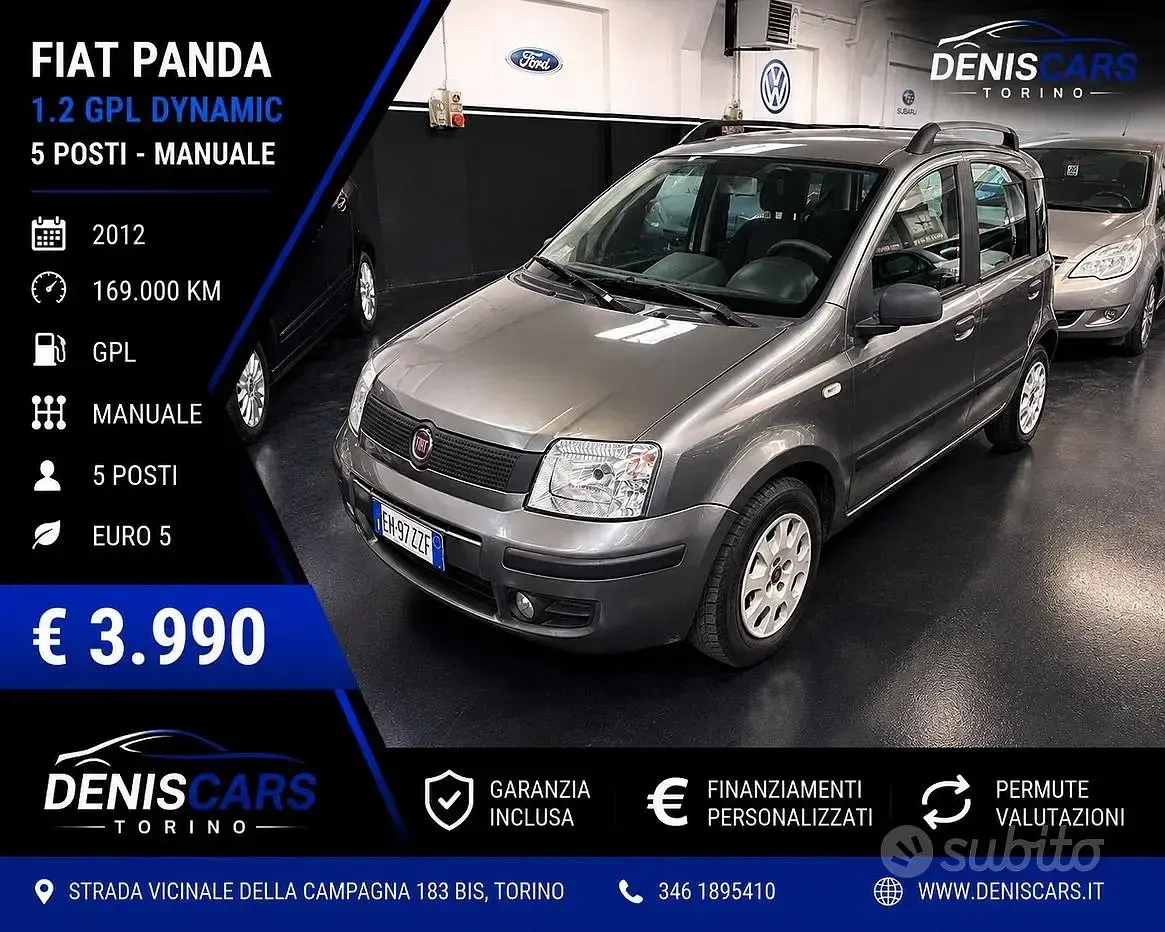 Usata Fiat Panda Dynamic 69 CV (50 kW) 2012 Utilitaria