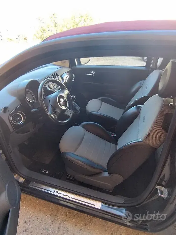 Usata Fiat 500 75 CV (55 kW) 2010 Nero Cabrio