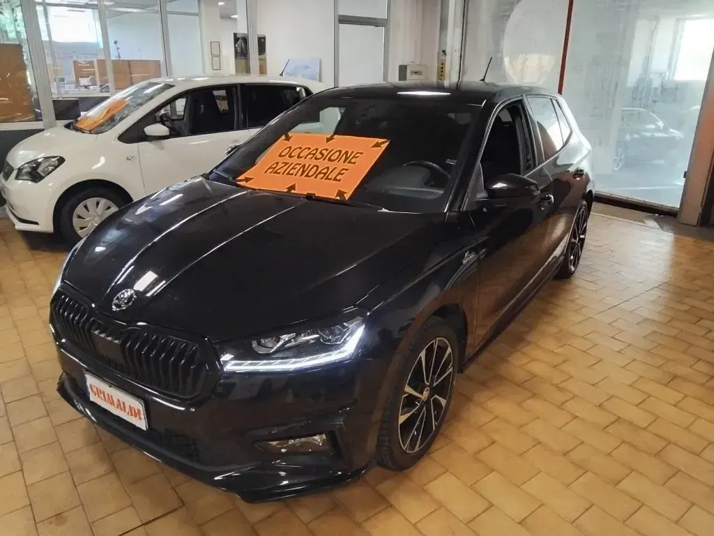 Usata Skoda Fabia Monte Carlo 80 CV (58 kW) 2024 Nero tulipano / perlato Utilitaria