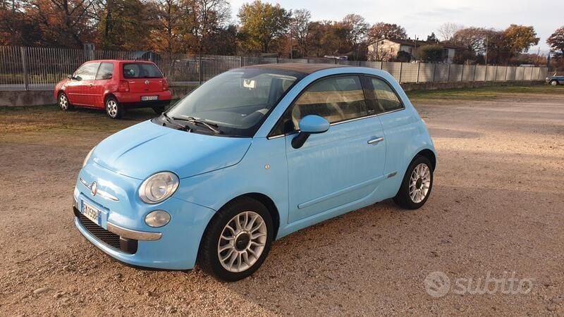 Usata Fiat 500C Pop 85 CV (62 kW) 2012 Blu Cabrio