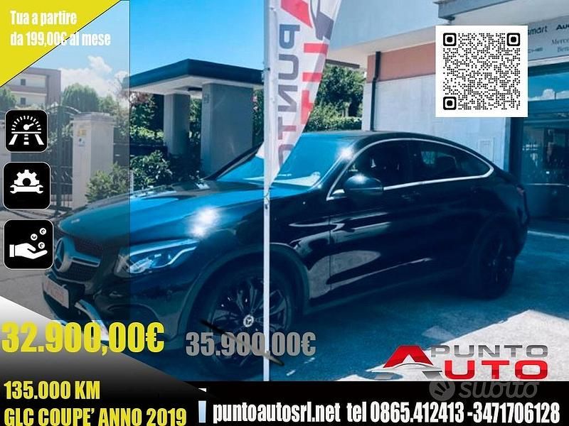 Usata Mercedes GLC220 170 CV (125 kW) 2019 Nero Coupé
