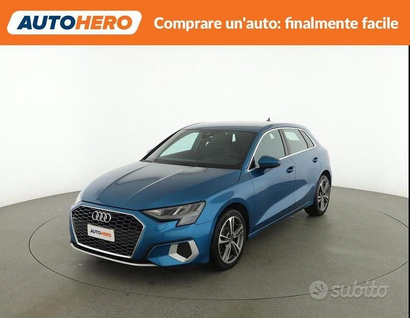 Usata Audi A3 Advanced 110 CV (80 kW) 2021 Blu Berlina