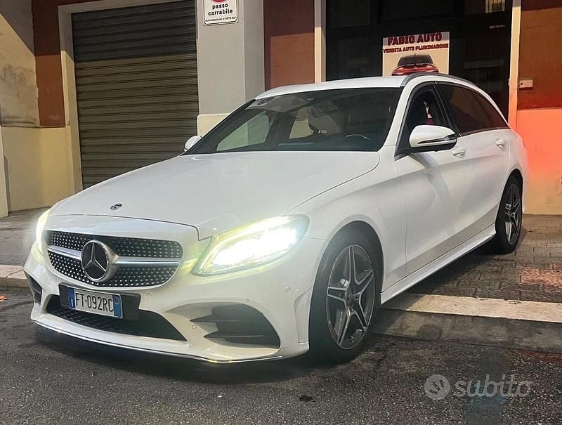 Usata Mercedes C220 Premium 194 CV (142 kW) 2019 Bianco Station wagon