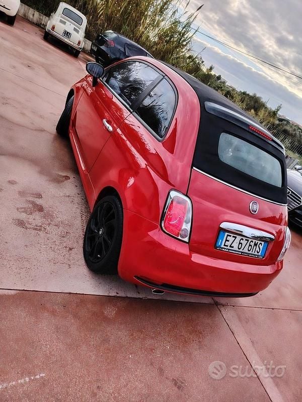 Usata Fiat 500 Sport 69 CV (50 kW) 2014 Rosso Cabrio