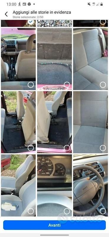 Usata Fiat Cinquecento 1998 Rosso Utilitaria