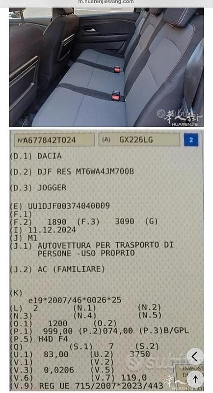 Usata Dacia Jogger 100 CV (73 kW) 2024 Verde Monovolume