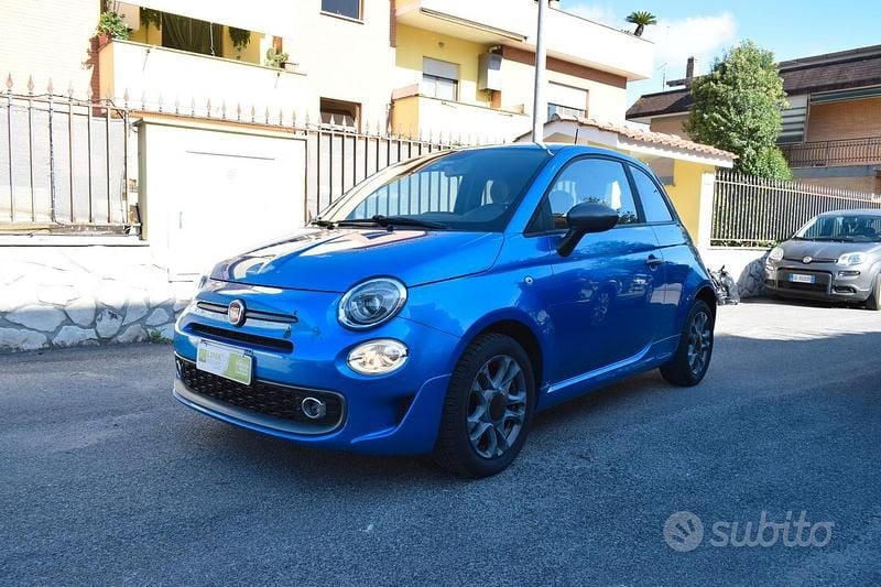 Usata Fiat 500 S 69 CV (50 kW) 2018 Celeste Utilitaria