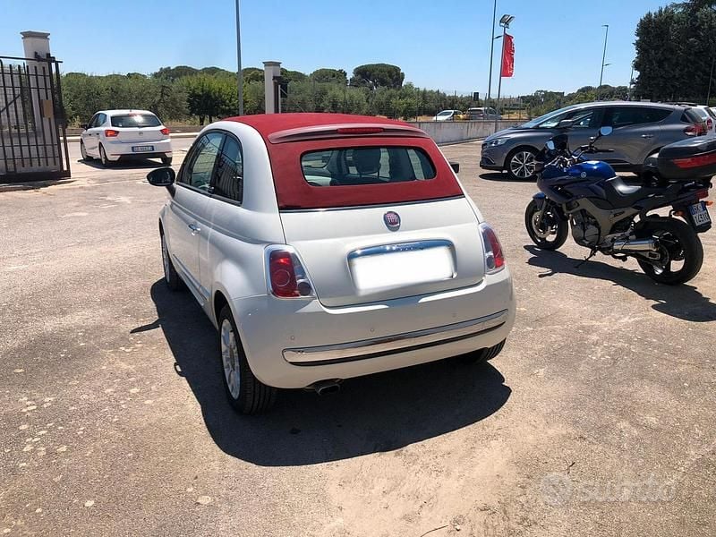 Usata Fiat 500C Lounge 69 CV (50 kW) 2012 Bianco Cabrio