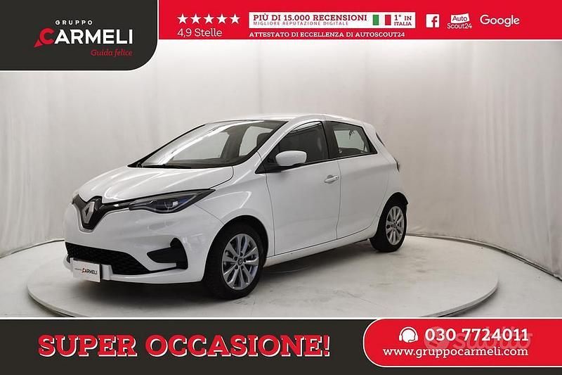 Usata Renault Zoe Zen 100 kW (136 CV) 2020 Bianco ghiaccio Utilitaria