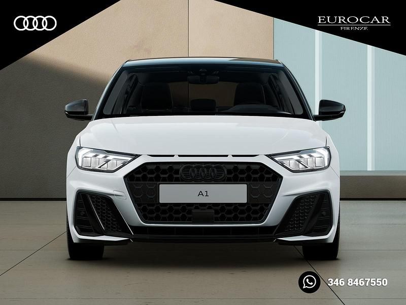 Nuova Audi A1 Sportback Design 116 CV (85 kW) 2026 Bianco ghiacciaio metallizzato nero mito Utilitaria
