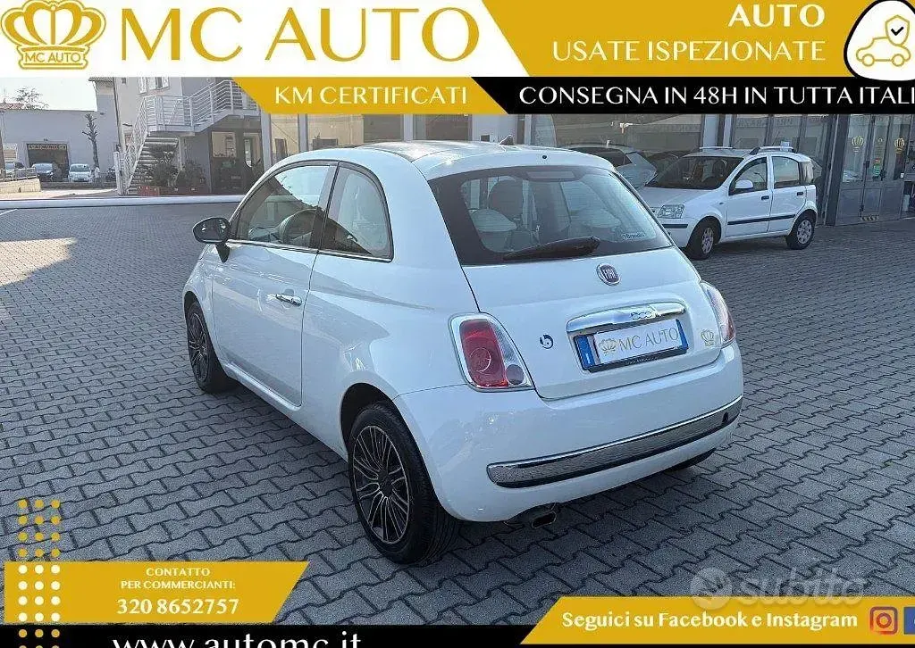 Usata Fiat 500 Lounge 69 CV (50 kW) 2013 Bianco Utilitaria