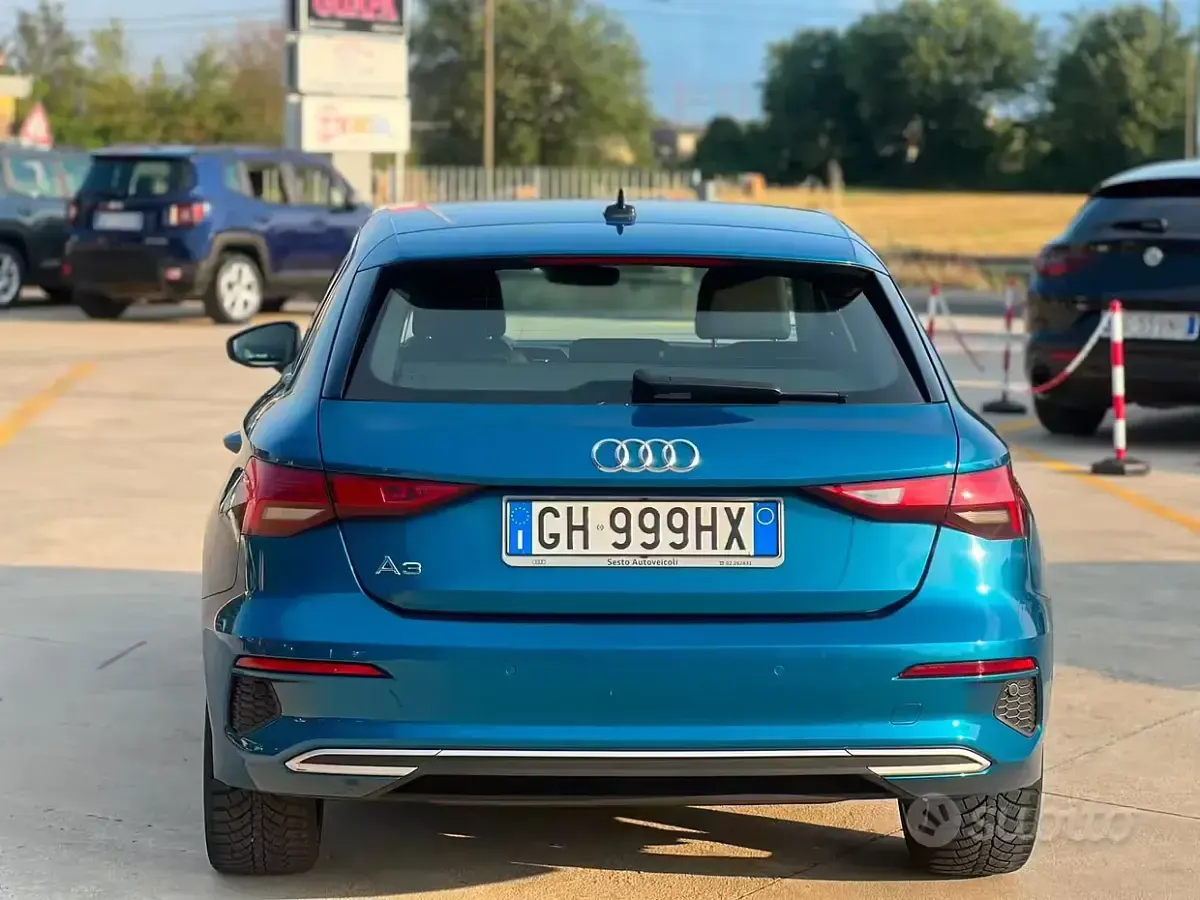 Usata Audi A3 Advanced 116 CV (85 kW) 2021 Blu Berlina
