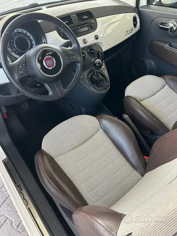 Usata Fiat 500 69 CV (50 kW) 2011 Bianco Cabrio