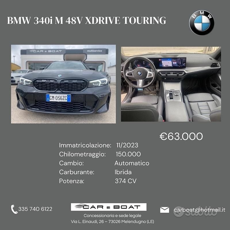 Nero Usata 2023 BMW 340 Station wagon | 59.500 € (Buon prezzo) - Immagine 1/4