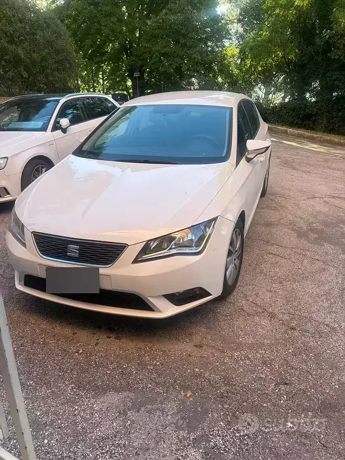 Usata Seat Leon 110 CV (80 kW) 2014 Bianco Berlina